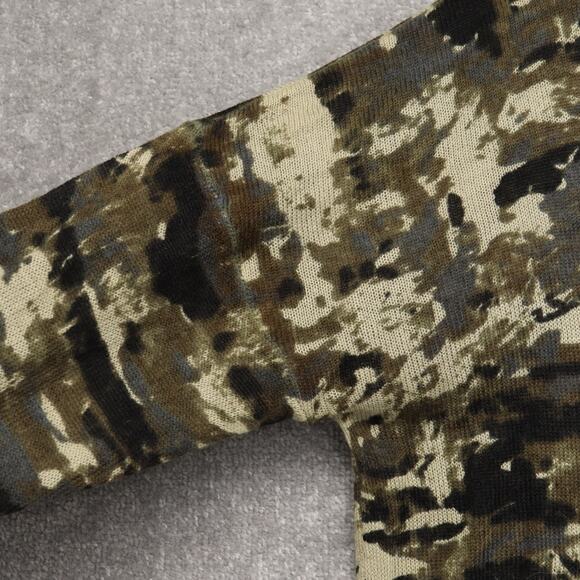 NWT Rock & Republic Womens Army Camo Sweater 1X Boxy Lightweight Grunge Punk - Picture 4 of 13